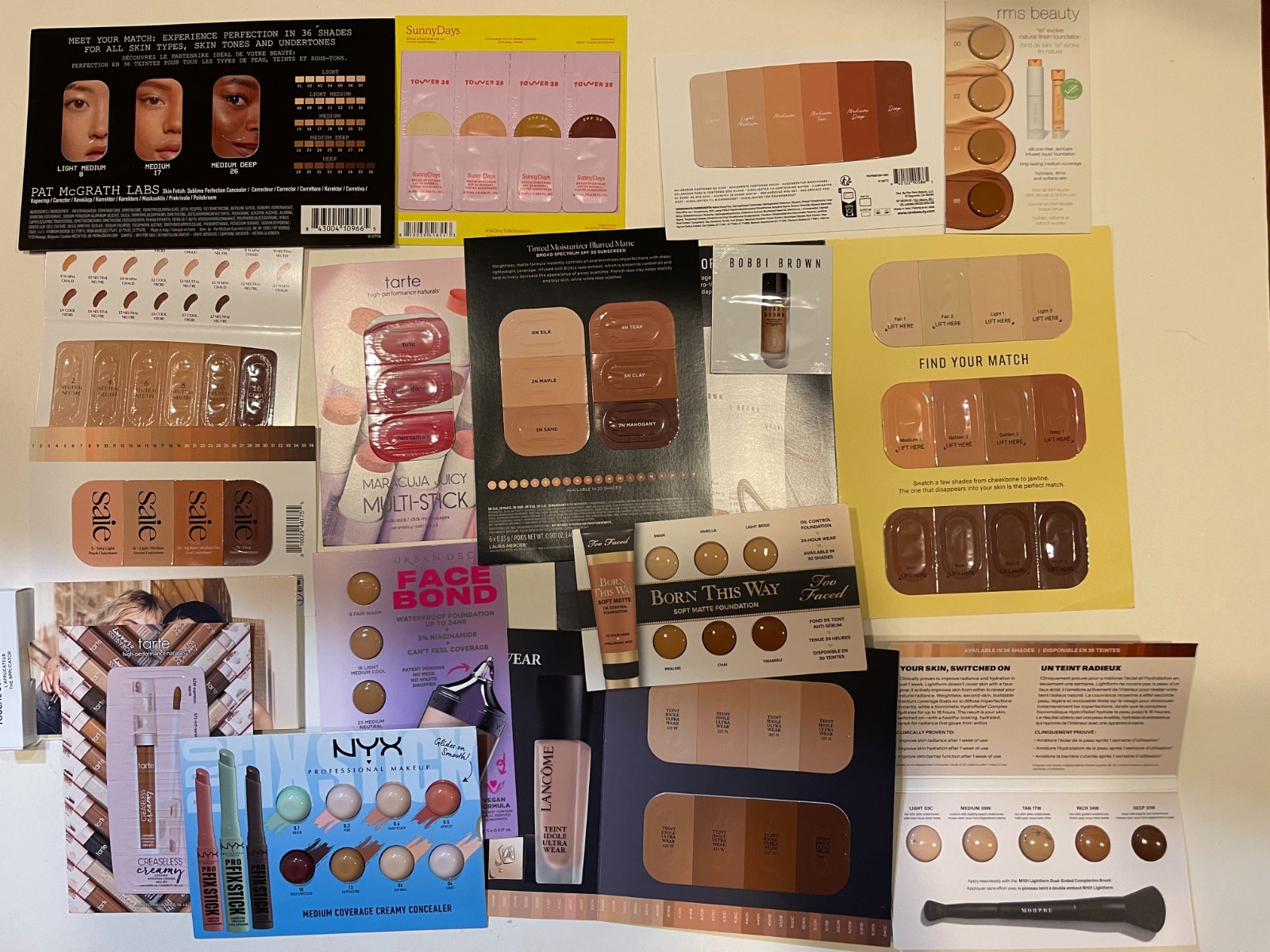 18pc Assorted Foundation Concealer Samples Lot Face Base Makeup Cosmetics New