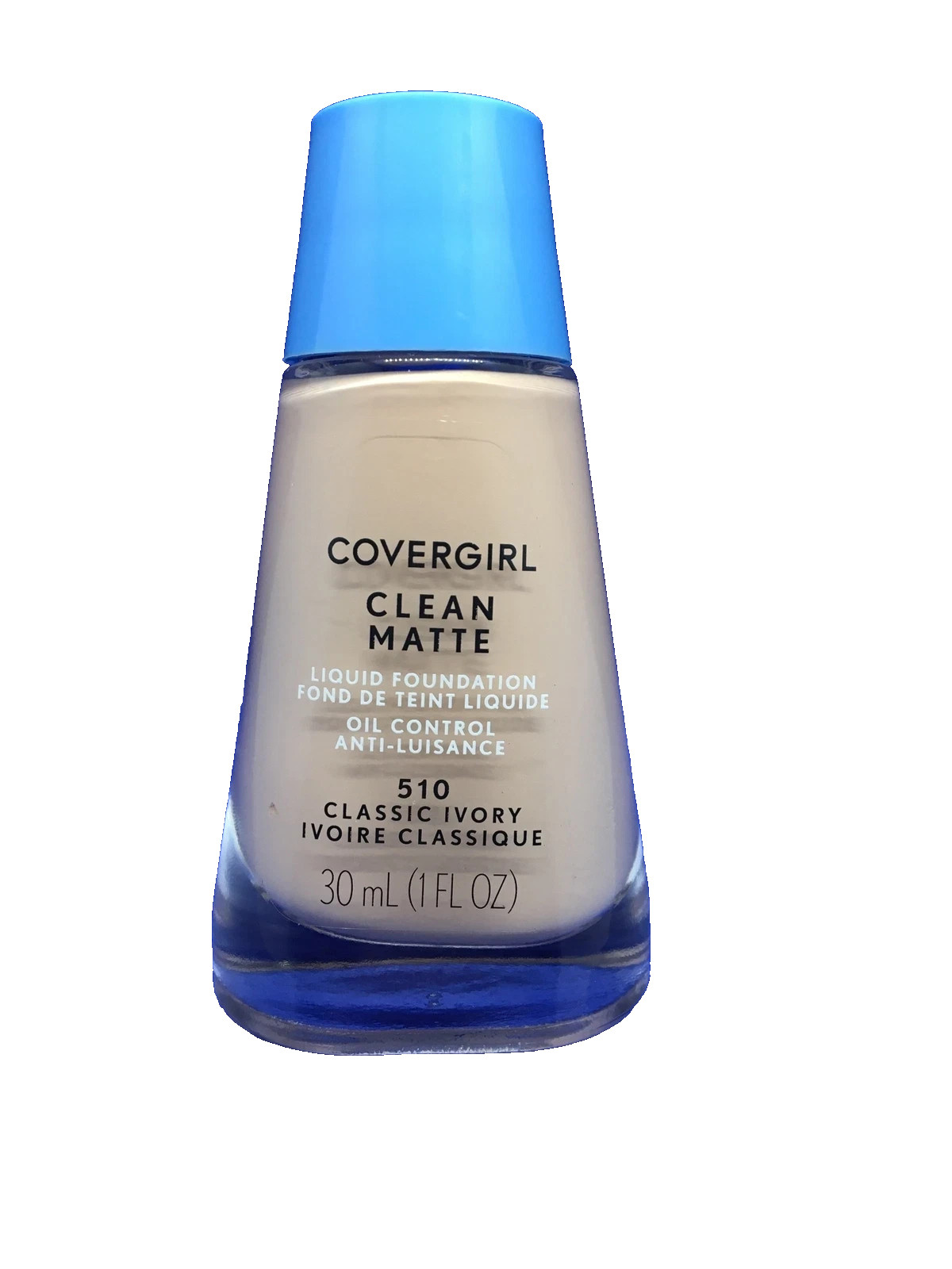 1-COVERGIRL Clean Matte Makeup Foundation 510 Classic Ivory 1oz New!!!