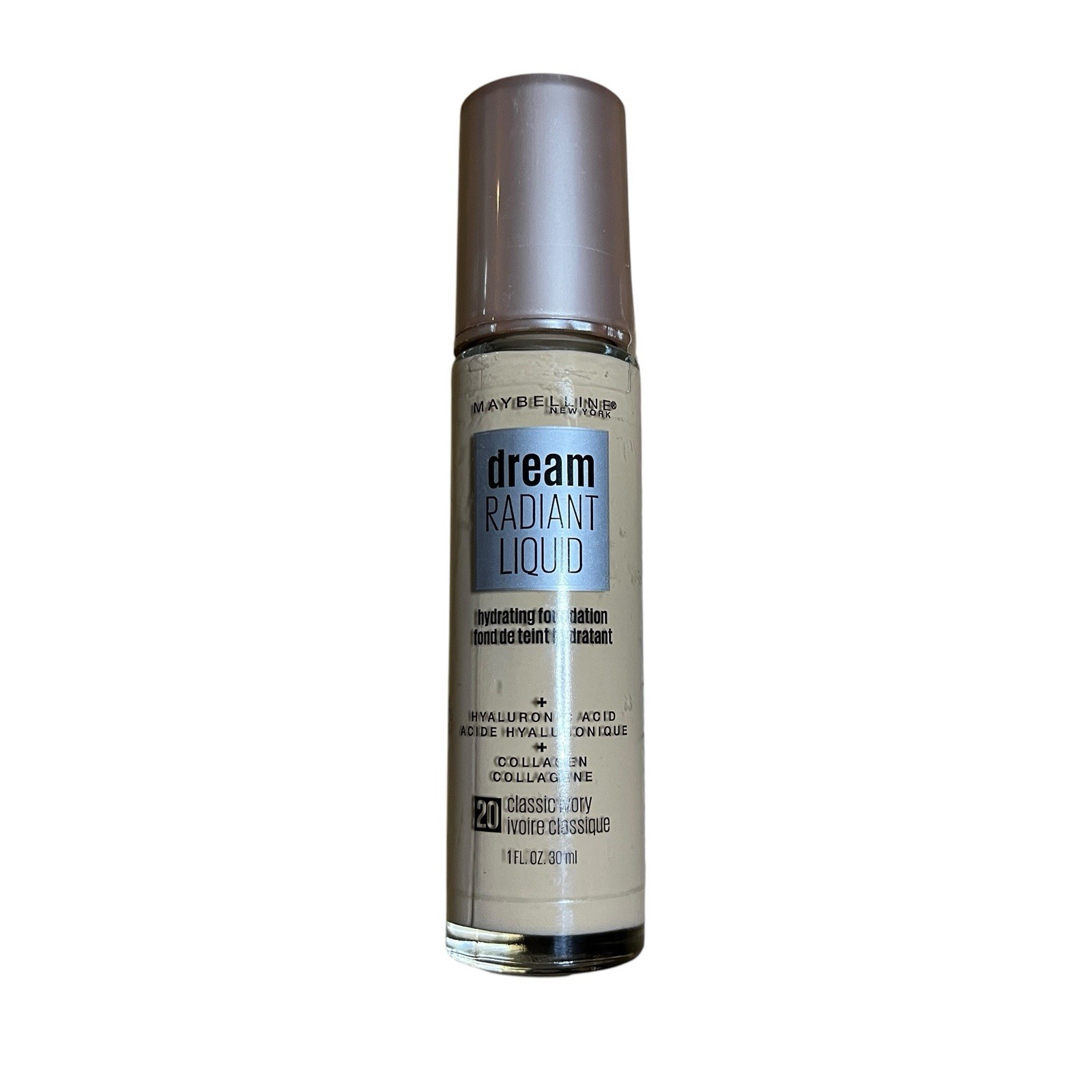 (1) Maybelline Dream Radiant Liquid Hydrating Foundation #20 CLASSIC IVORY, New