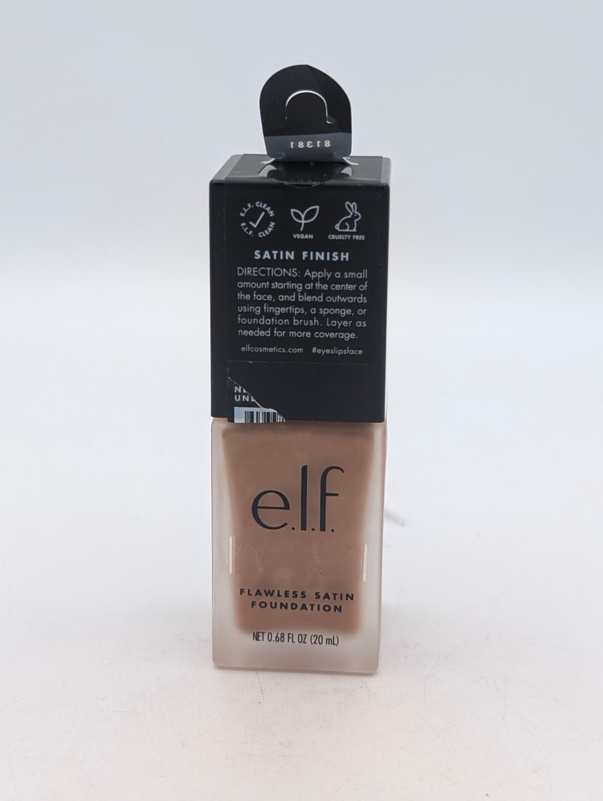 e.l.f. Flawless Satin Foundation 400 Chai 81381 Cruelty Free New Satin Finish