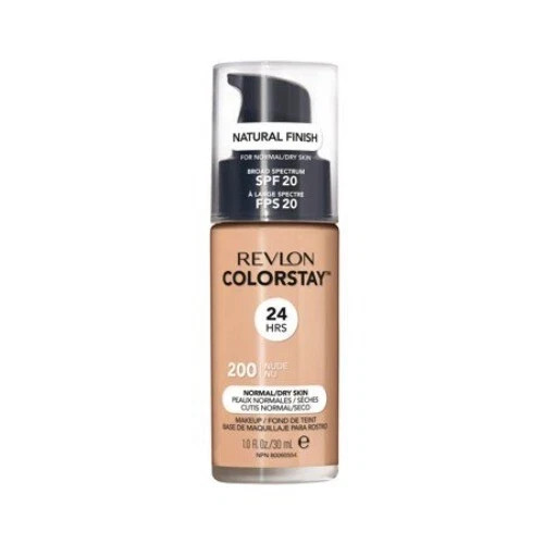 Revlon Colorstay 24 Hrs Foundation Natural Normal/Dry 200 Nude NEW!