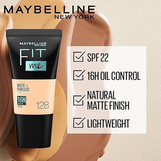 Maybelline New York Liquid Foundation, Matte & Poreless, Full Coverage Blendable