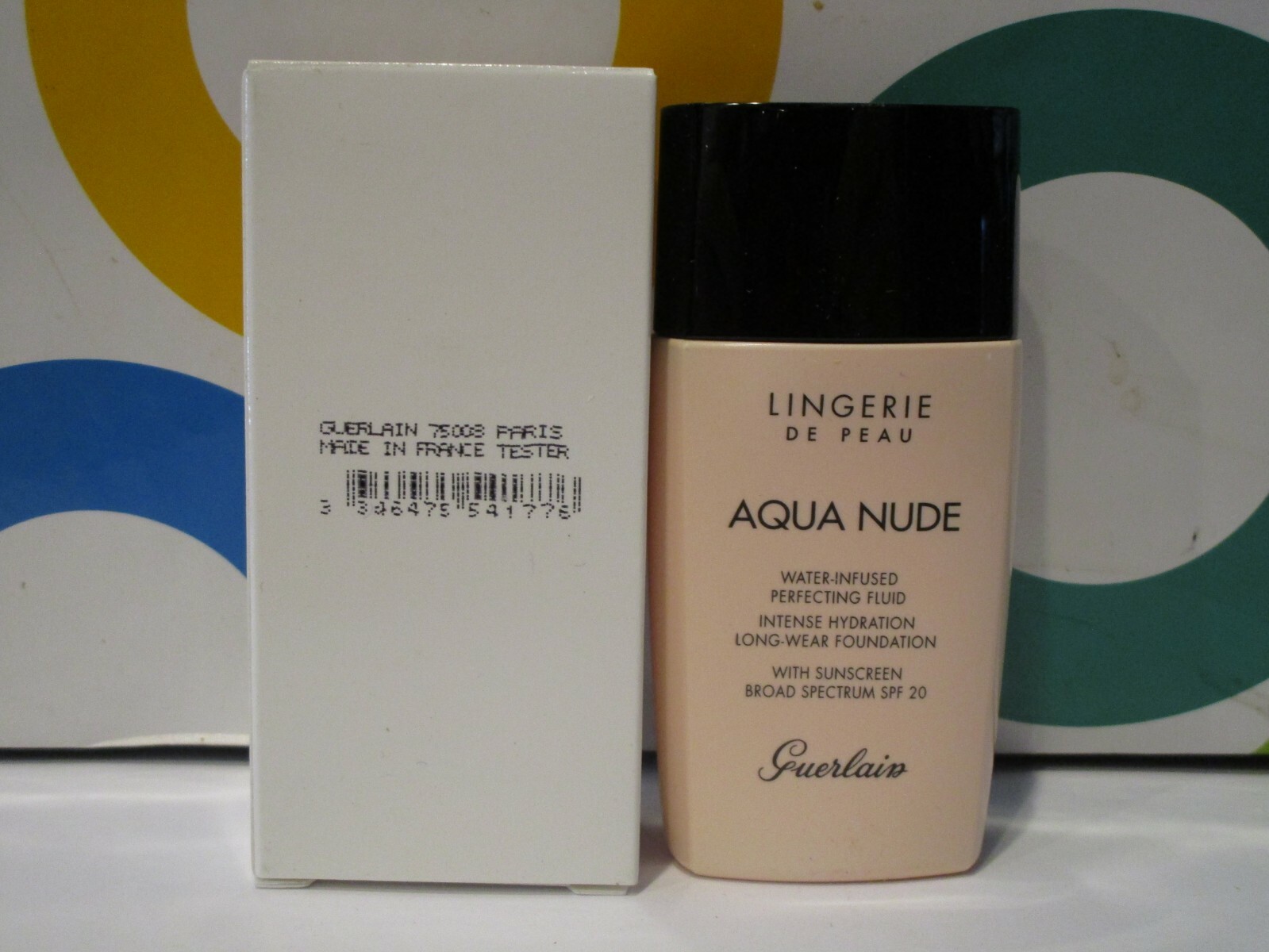 GUERLAIN ~ LINGERIE DE PEAU AQUA NUDE FOUNDATION ~ # 04N ~ 1 OZ TESTER BOX