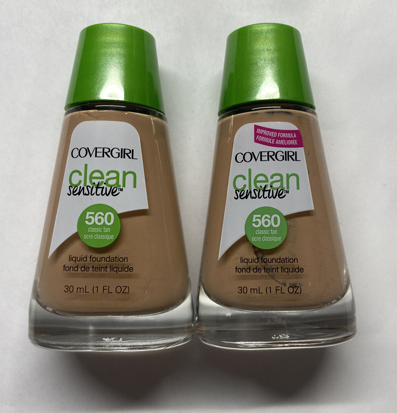 Covergirl Clean Sensitive #560 Classic Tan Liquid Foundation (2 Pack)