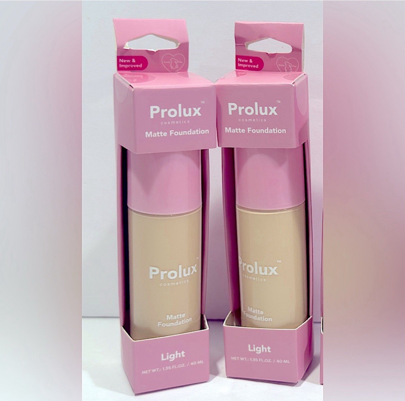 New Prolux Matte Foundation • Vegan & Cruelty Free Set of 2 – 1.35 FL oz.