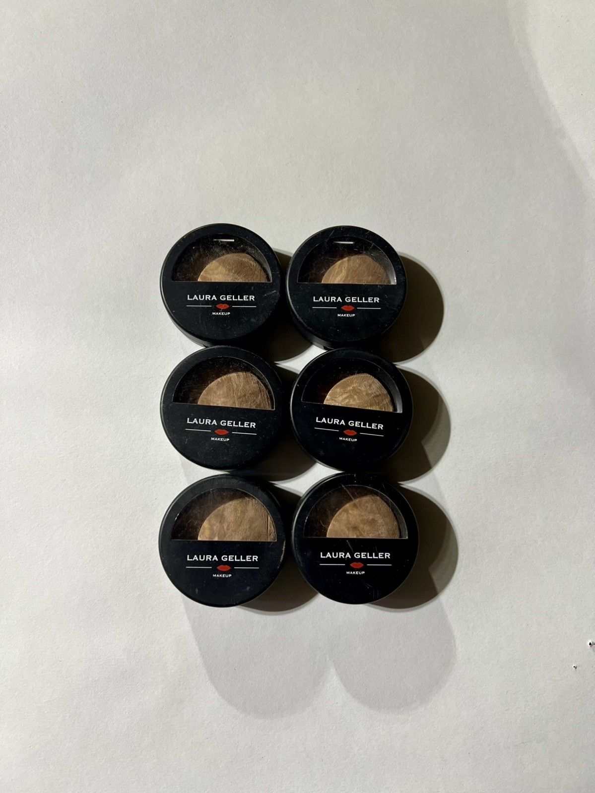 Lot of 6 ~ Laura Geller Balance-N-Brighten Foundation “Tan” Travel Size .06oz