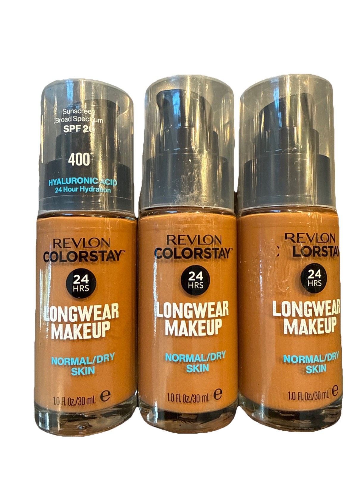 400 CARAMEL X3 Bottles~ REVLON Colorstay LONGWEAR Makeup Foundation ~ Sealed x3