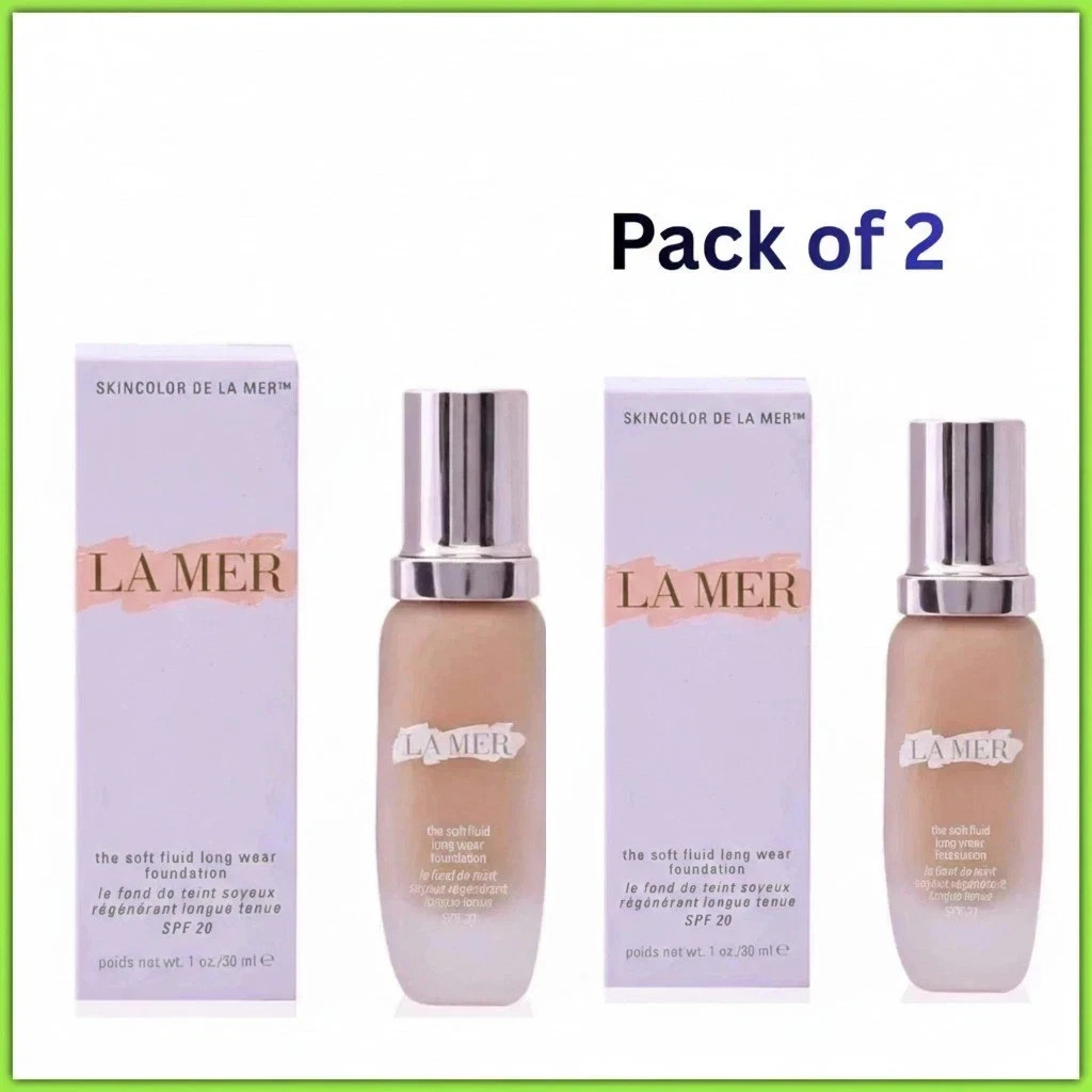 2X La Mer The Soft Fluid Long Wear Foundation Shade IVORY 01 (30 ML) Sealed Pack