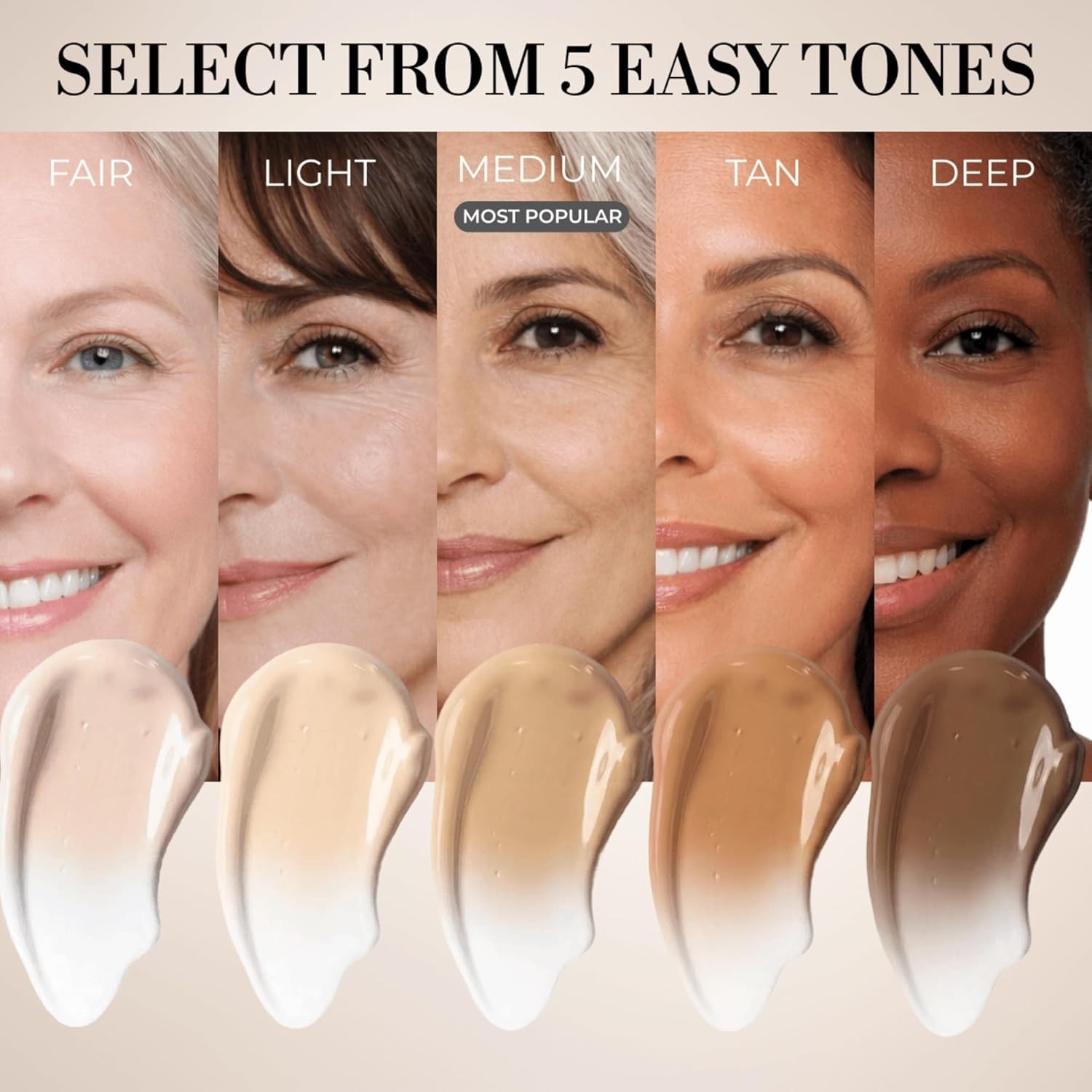 Hydrating Color Adaptive Makeup Foundation with Hyaluronic Acid & Vitamin E 3oz