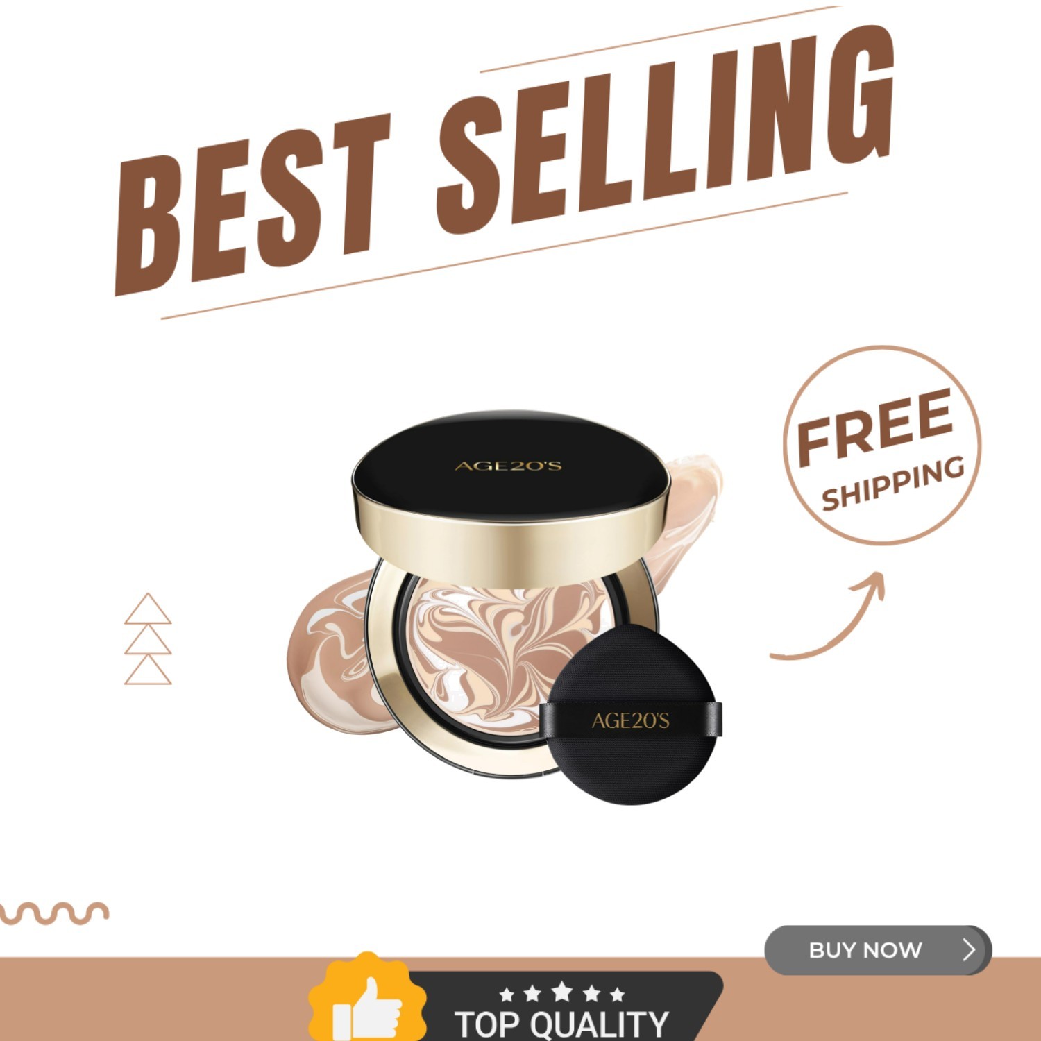 Lightweight Cream Foundation – 23W Beige, Natural Coverage & SPF 50+
