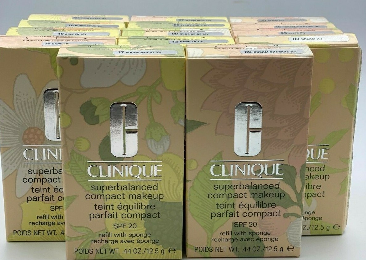 Clinique super balanced compact makeup refill with sponge SPF 20 New in box