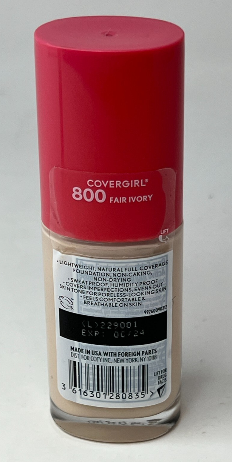 CoverGirl Outlast Extreme Wear Light Airbrush Finish Foundation #800 Fair Ivory