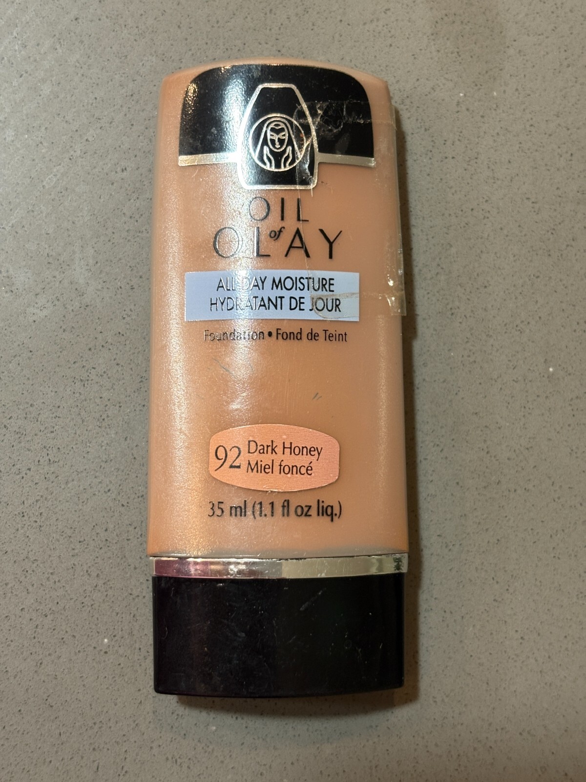 Oil Of Olay All Day Moisture Foundation Makeup 1.1 oz 35 ml # 92 Dark Honey