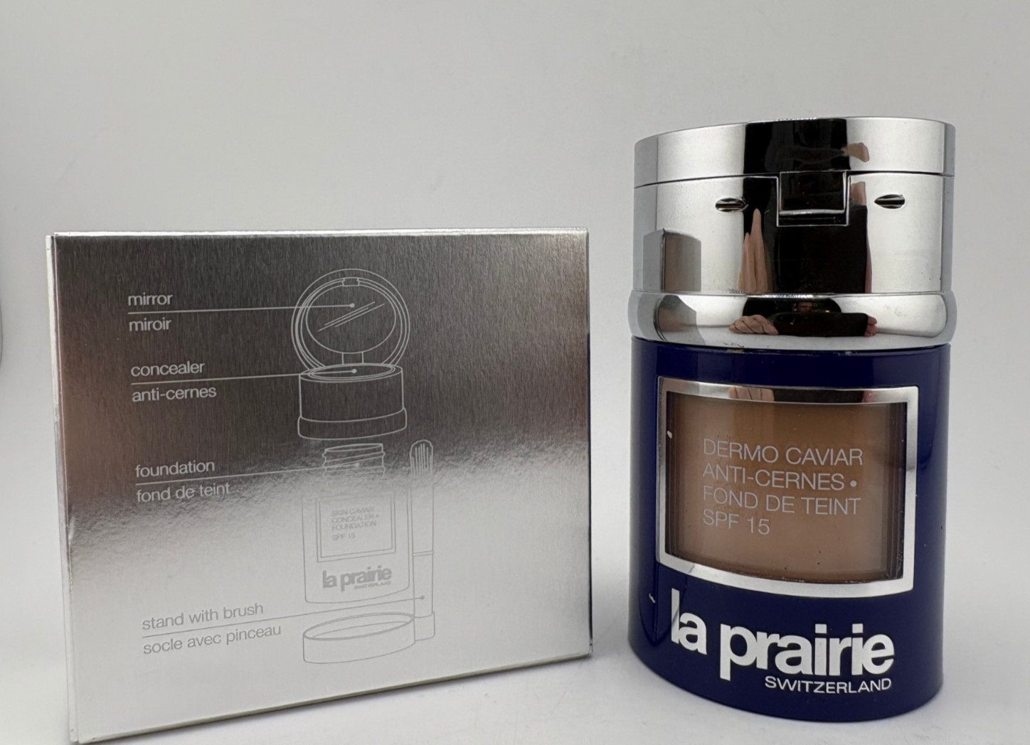LA PRAIRIE SKIN CAVIAR COMPLEXION CONCEALER FOUNDATION SPF 15 – PURE IVORY N-20