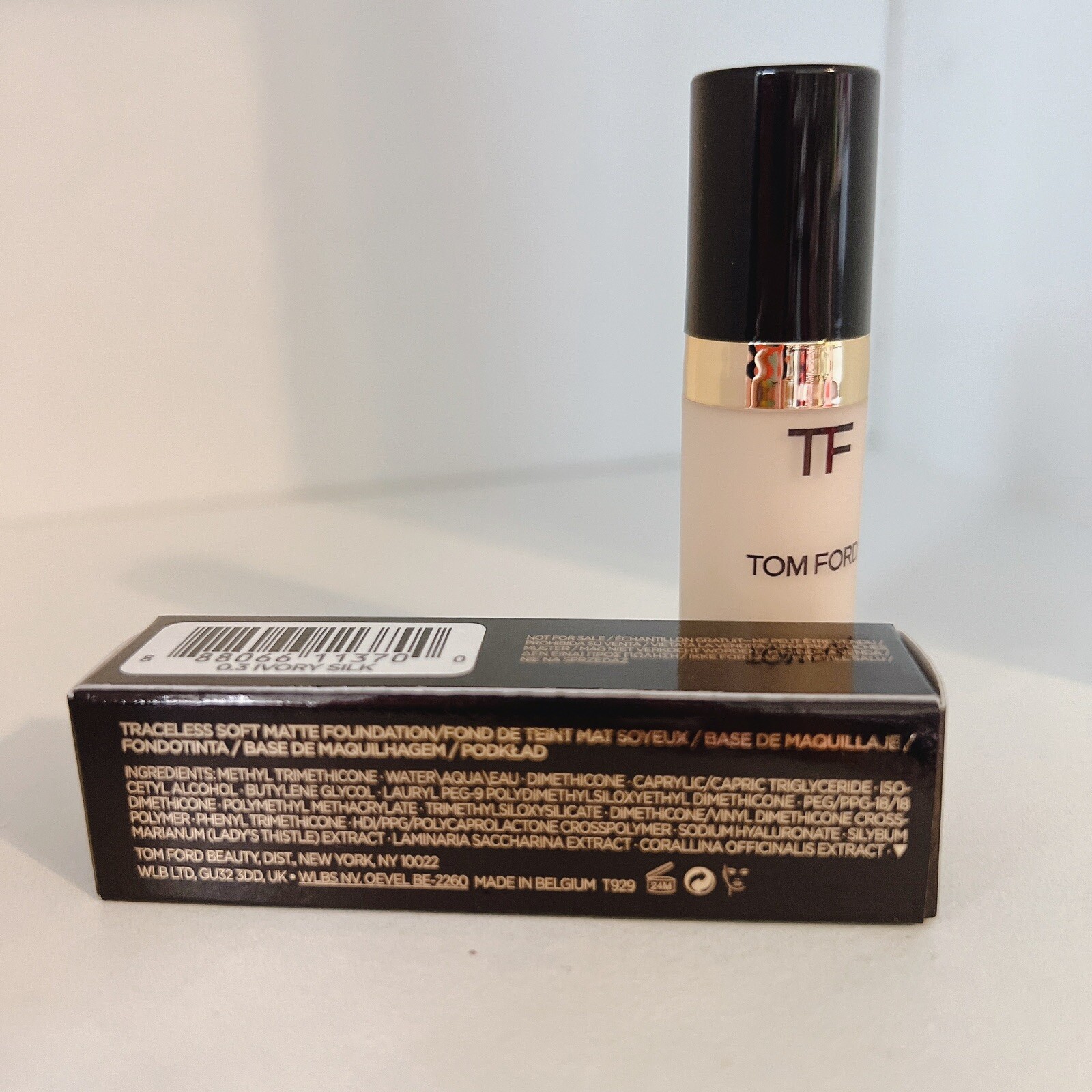 Tom Ford Traceless Soft Matte Foundation – 0.3 Ivory Silk Travel Size 4ml NIB .