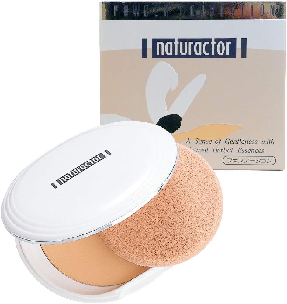 Meiko Cosmetics NATURACTOR powder foundation 13g 250 ocher with puff Japan