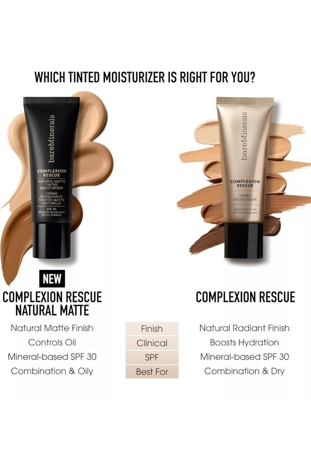 bareMinerals COMPLEXION RESCUE Tinted Moisturizer BUTTERCREAM 03 SPF30 1.18oz
