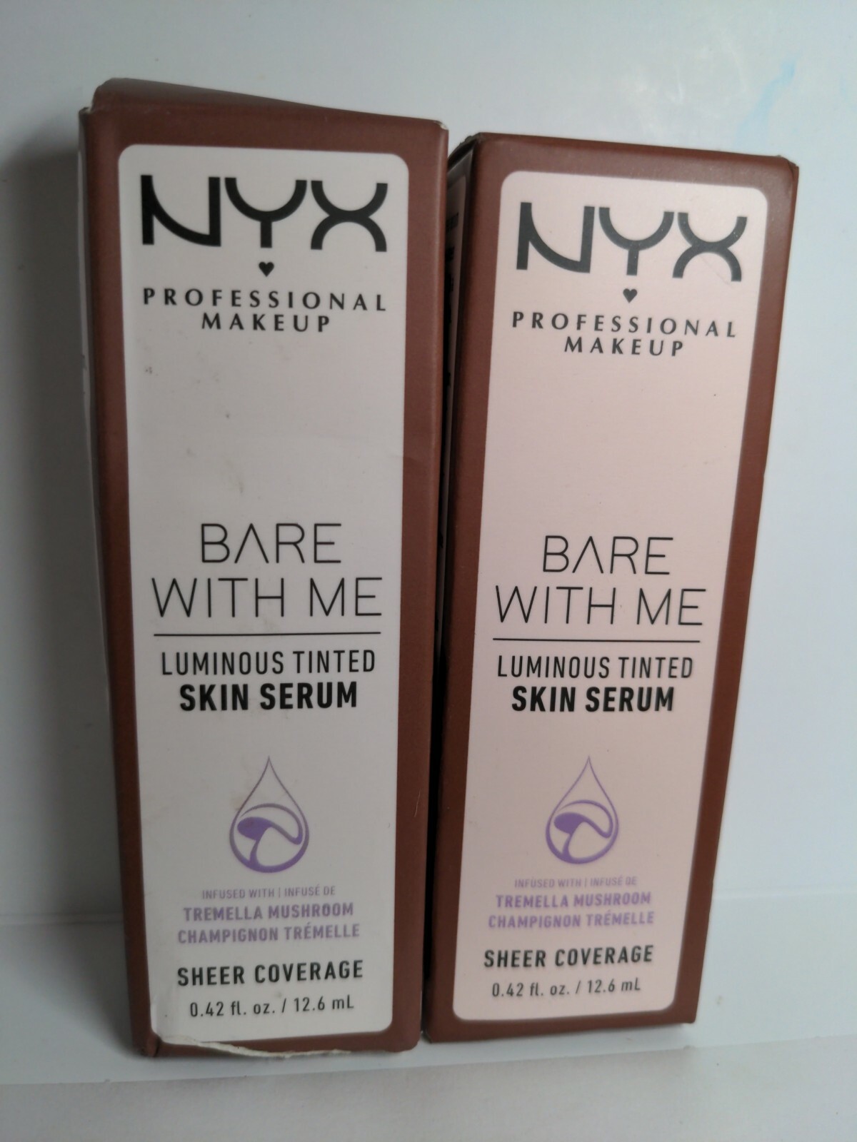 Lot of 2 NYX Bare With Me Luminous Tinted Skin Serum # Universal Deep BWMLSS05