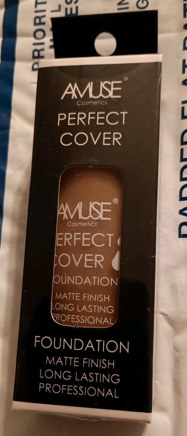 Amuse Cosmetics Full Coverage Foundation Matte Finish Rich Tan 1.75oz New