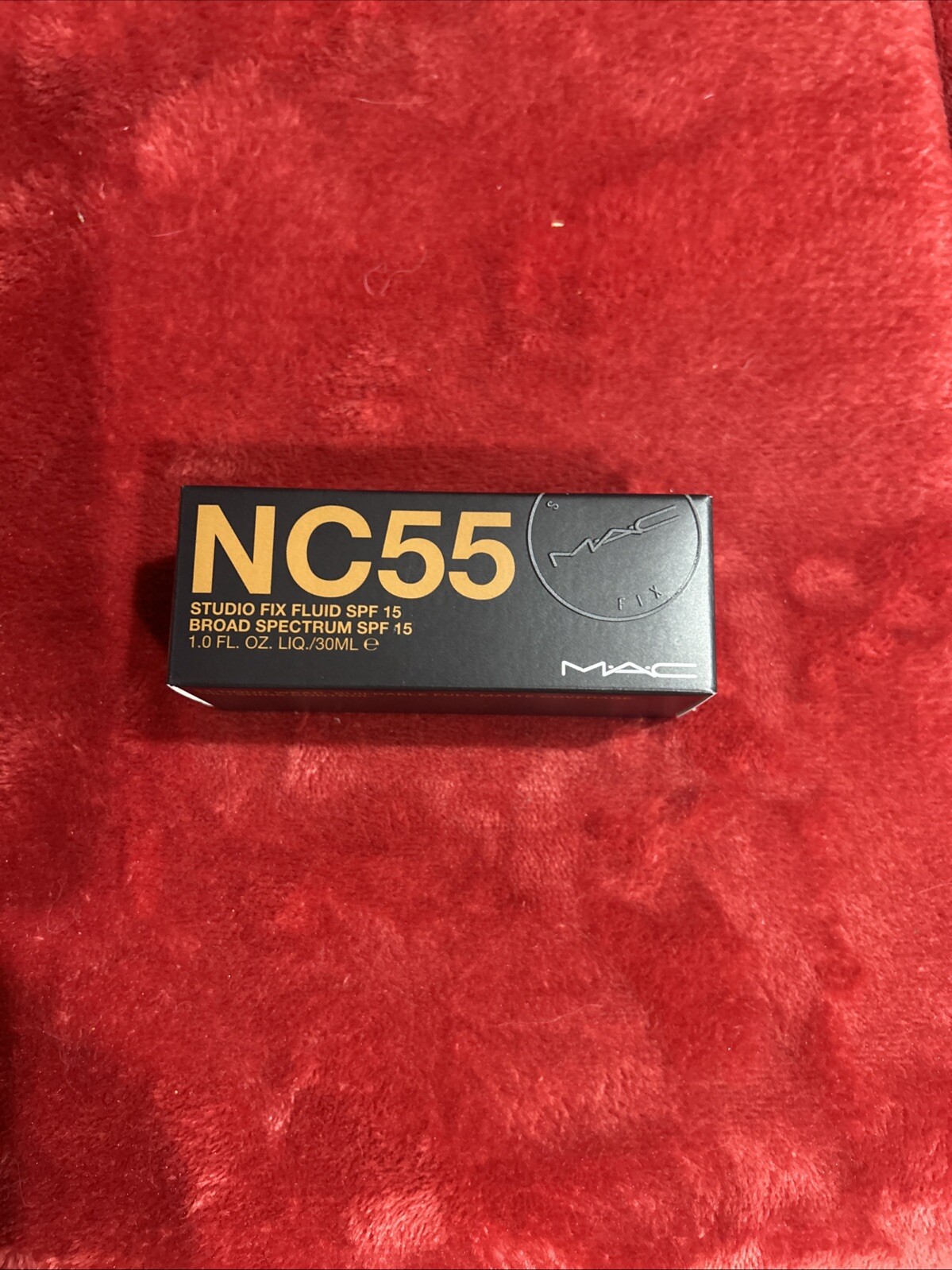 Mac Studio Fix Fluid NC55 BROAD SPECTRUM SPF 15 1.0 fl oz 30 ml SUNSCREEN F482