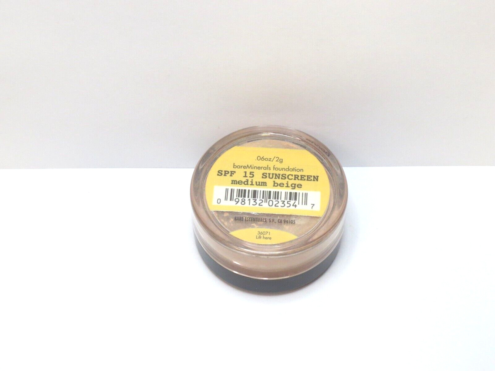 BAREMINERALS I.D. FOUNDATION SPF 15 MEDIUM BEIGE 0.06 OZ SEE DETAILS