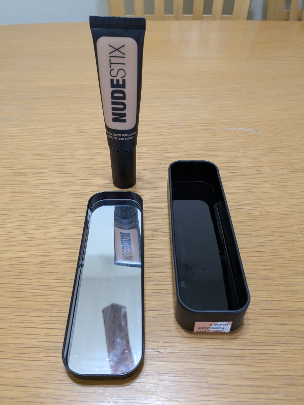 NUDESTIX Tinted Cover Foundation Nude 3 in Mirror Tin Case 30 Ml / 1 Ounce