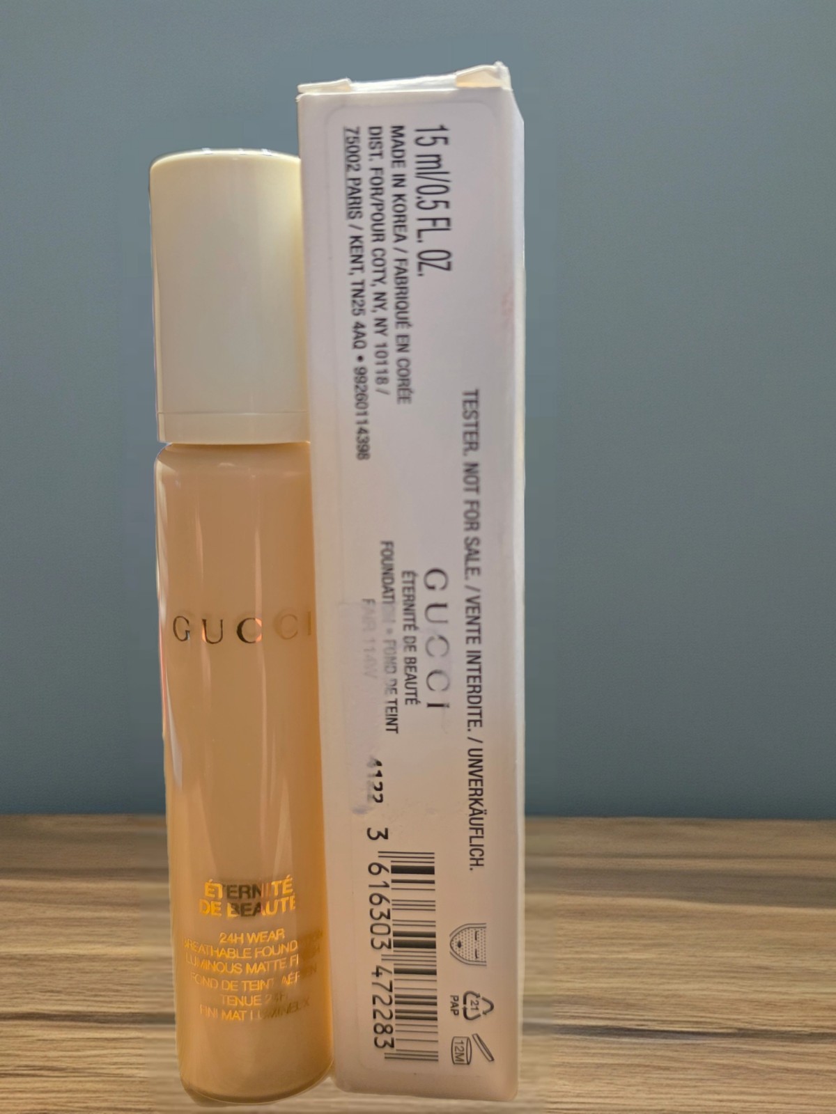 Gucci Eternite de Beaute Liquid Foundation Fair 114W Medium Natural 0.5 fl oz