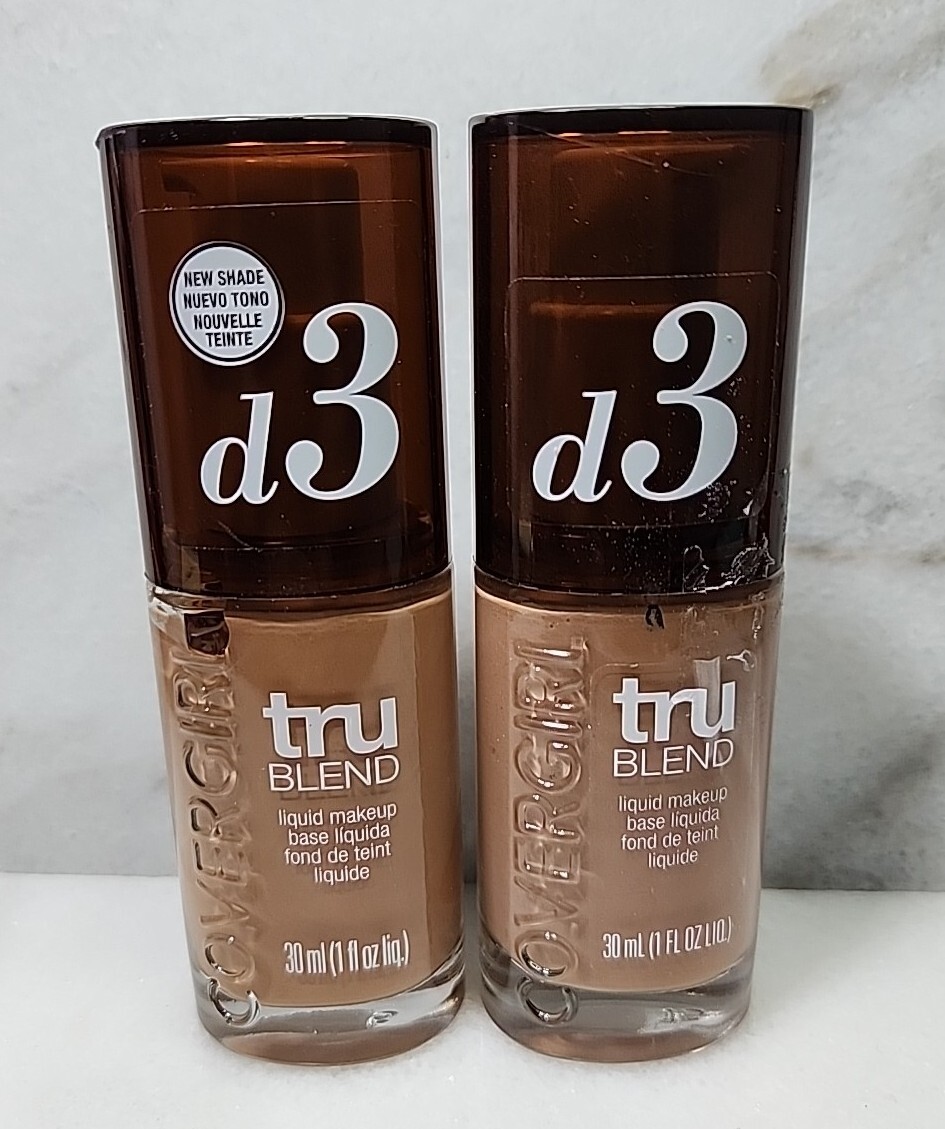 2-Covergirl TruBlend Liquid Foundation #D3 Honey Beige