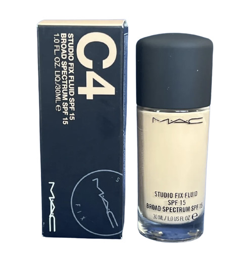 MAC Foundation Studio Fix Fluid N4 & N5 SPF 15 Buildable Matte Oil Shine Control