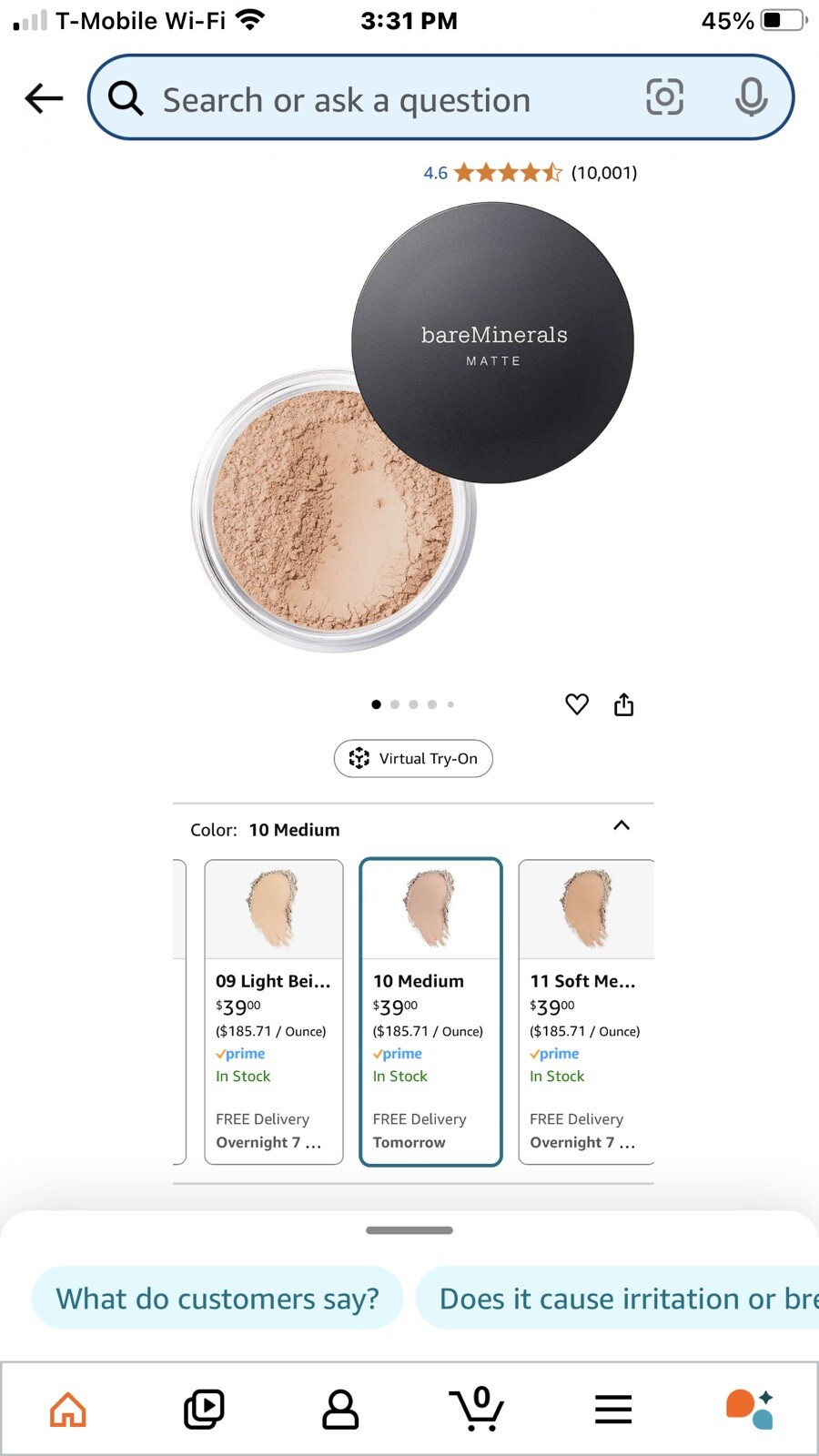 bareMinerals Matte Foundation Broad Spectrum Medium 10 Sealed