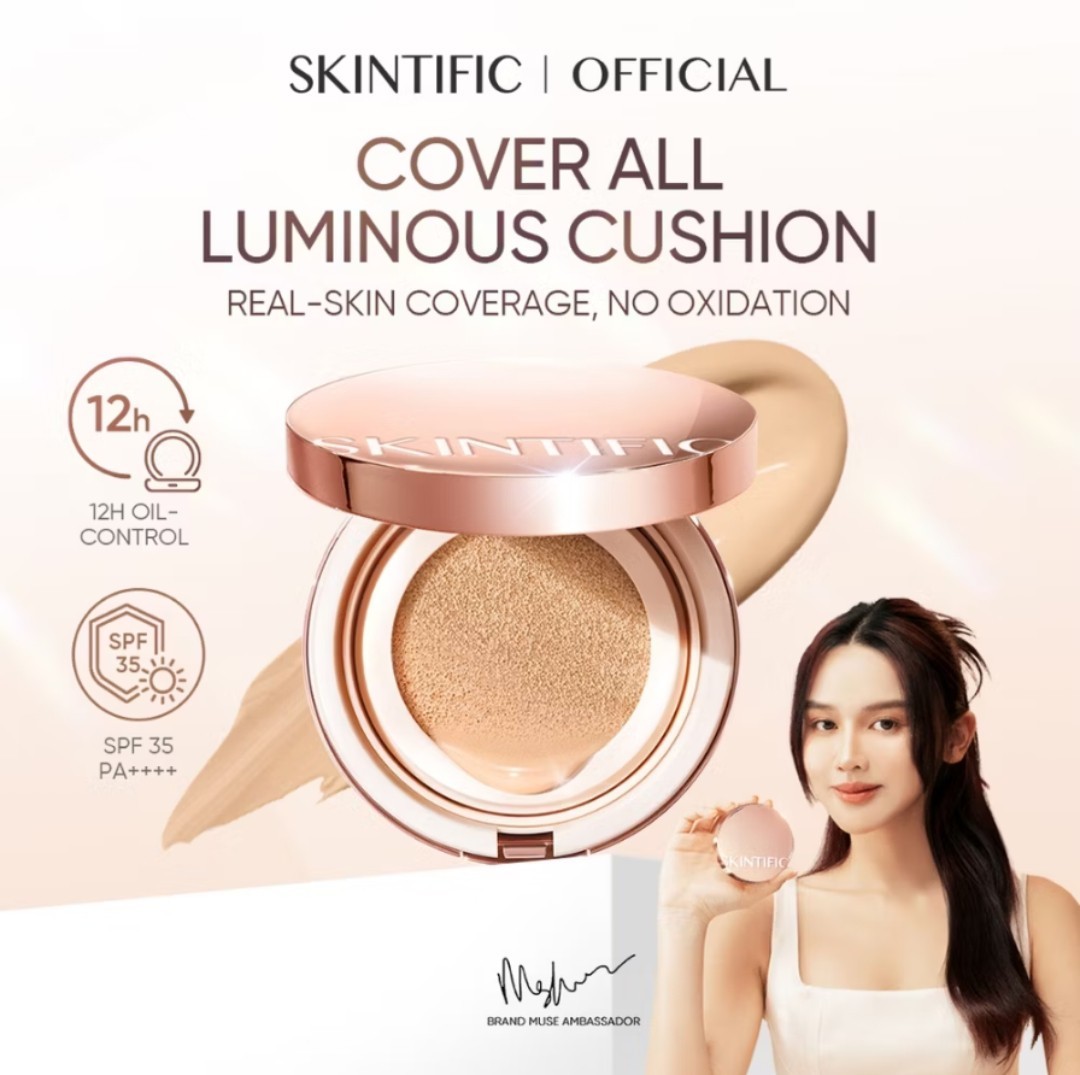 NEW SKINTIFIC Cover All Cushion SPF35 PA++++ | 24H Long-Lasting Foundation