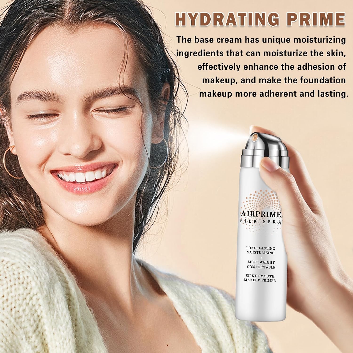 Airbrush Foundation Makeup with Primer (01 Natural) | Breathable Blendable,Found