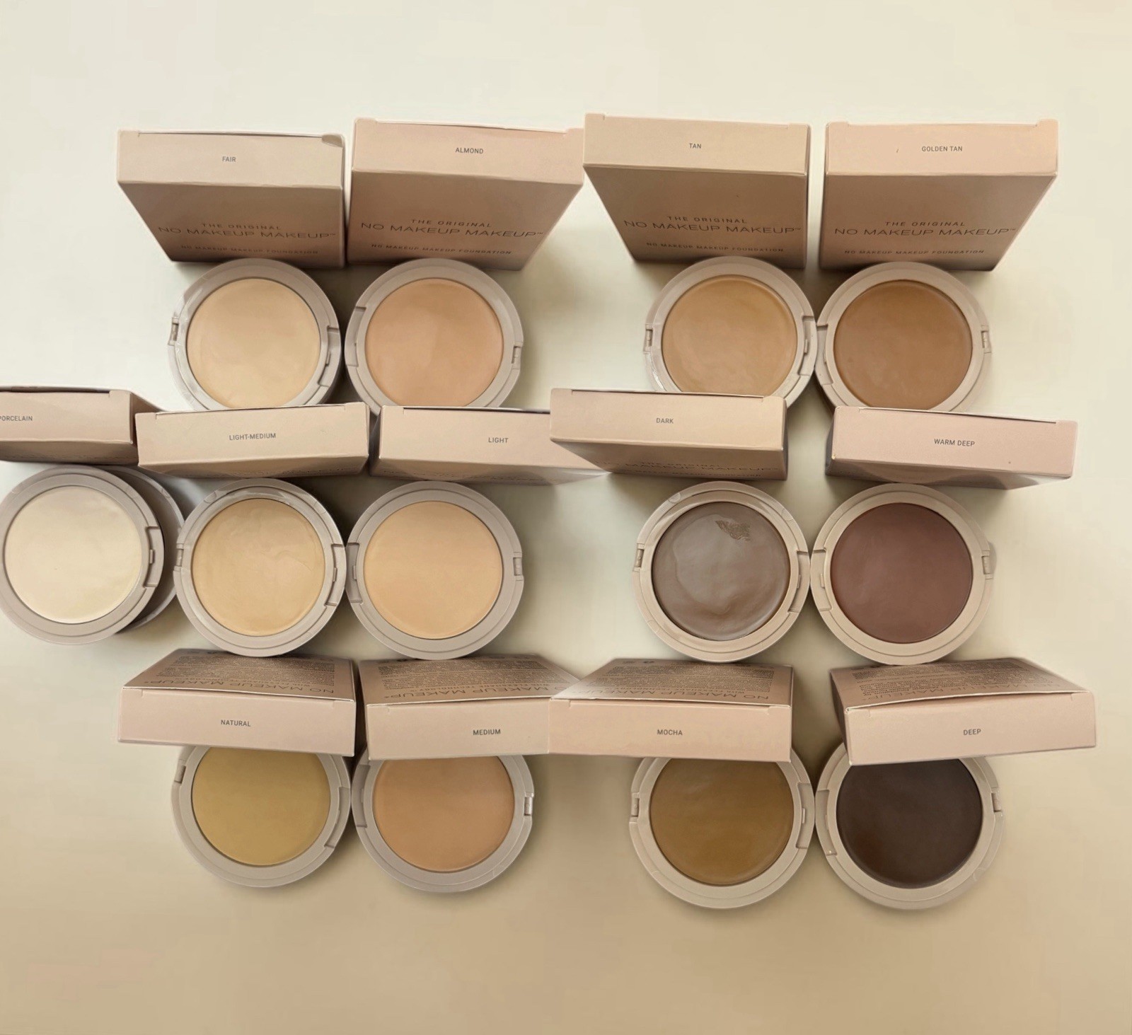 The Original No Makeup Makeup DARK Flex Shade Cream Foundation & Brush Damaged