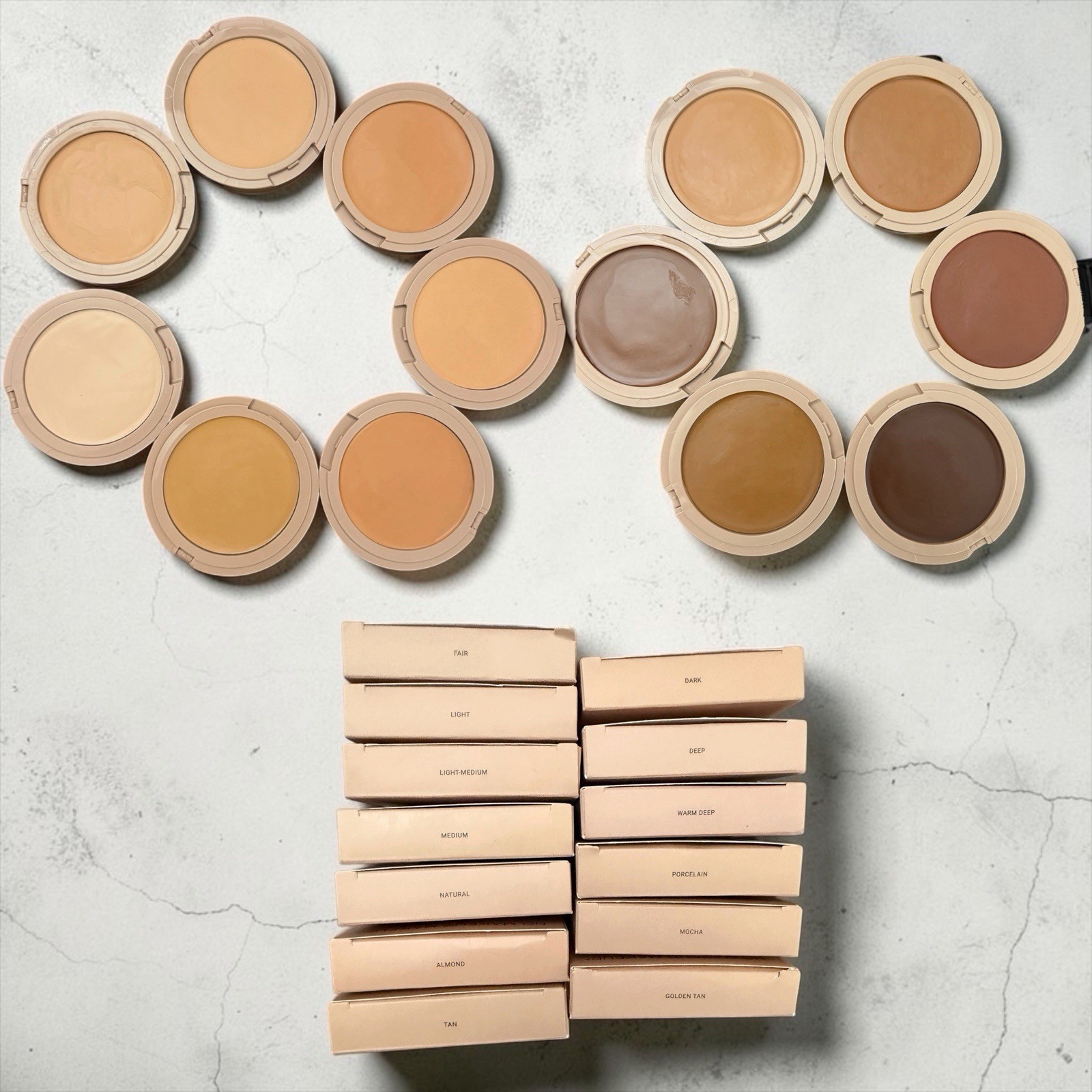 The Original No Makeup Makeup DARK Flex Shade Cream Foundation & Brush Damaged