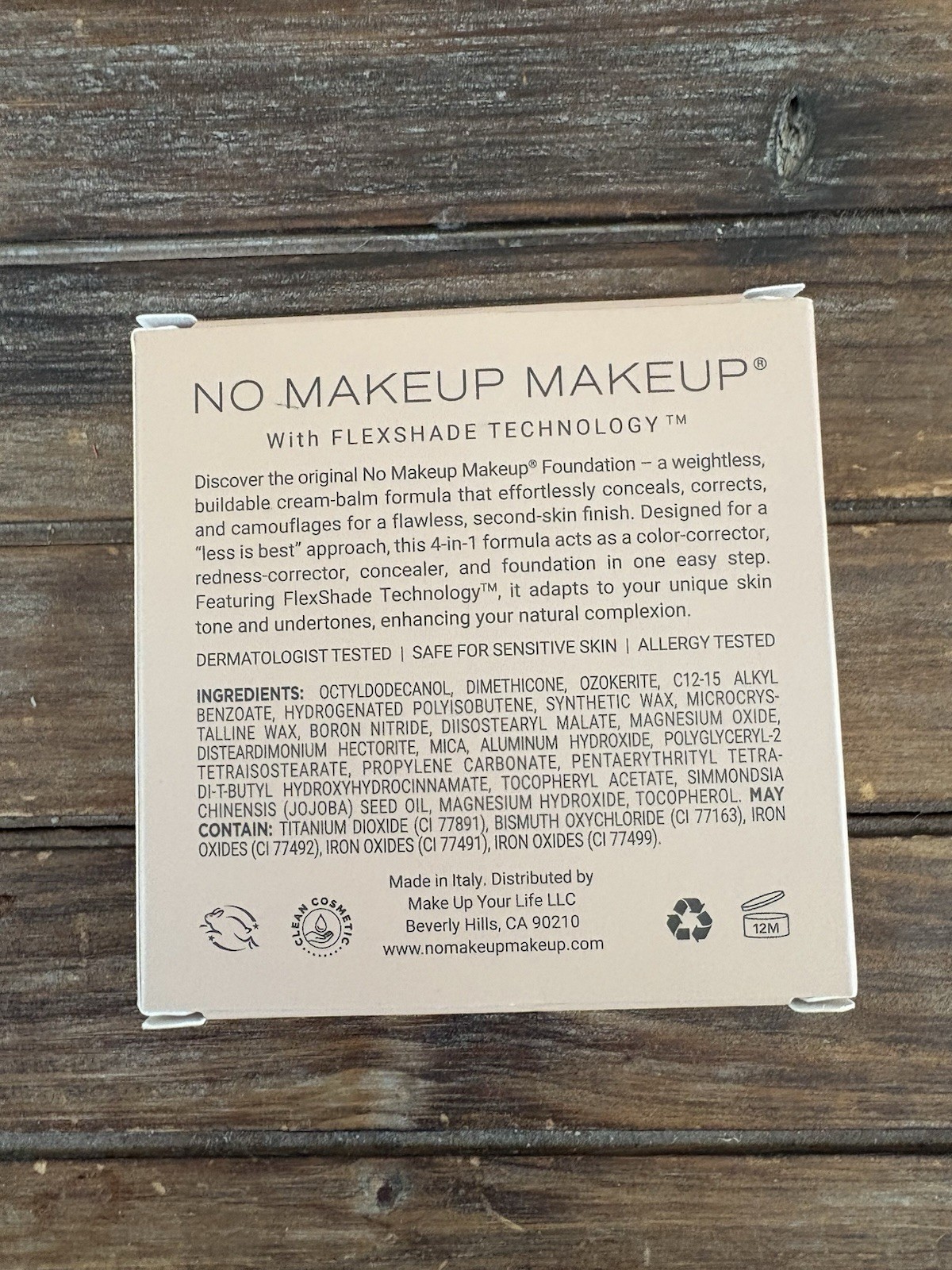 The Original No Makeup Foundation- Color Fair, New With Sponge