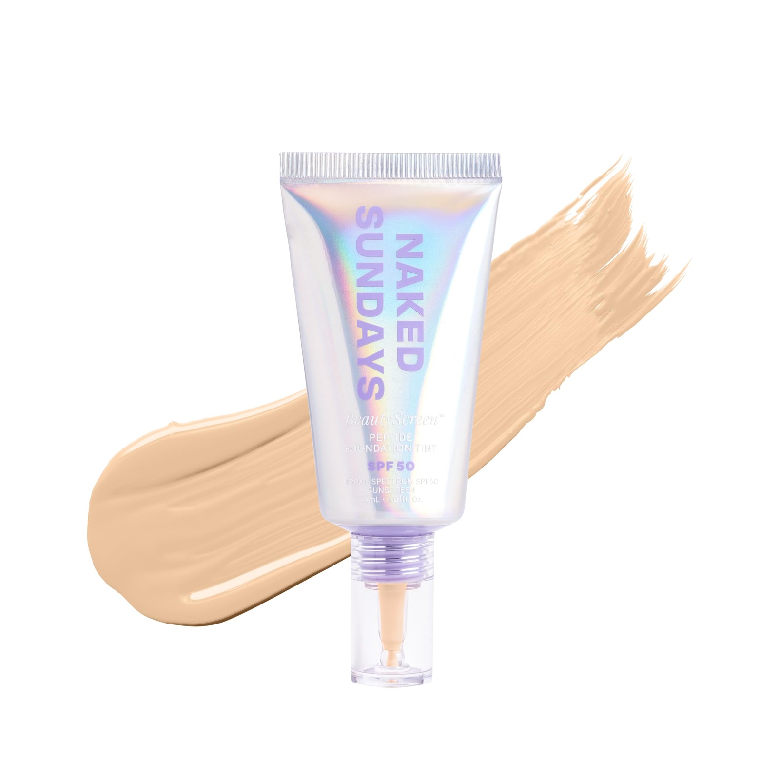 BeautyScreen Peptide Foundation Tint – SPF 50 Tinted Sunscreen & Skincare Mak…