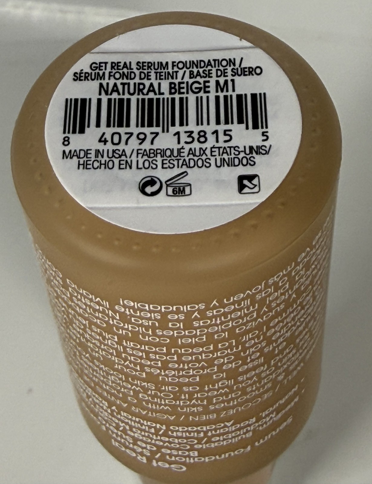 Flower Beauty Get Real Serum Foundation Natural Beige 1oz Medium Buildable Cover