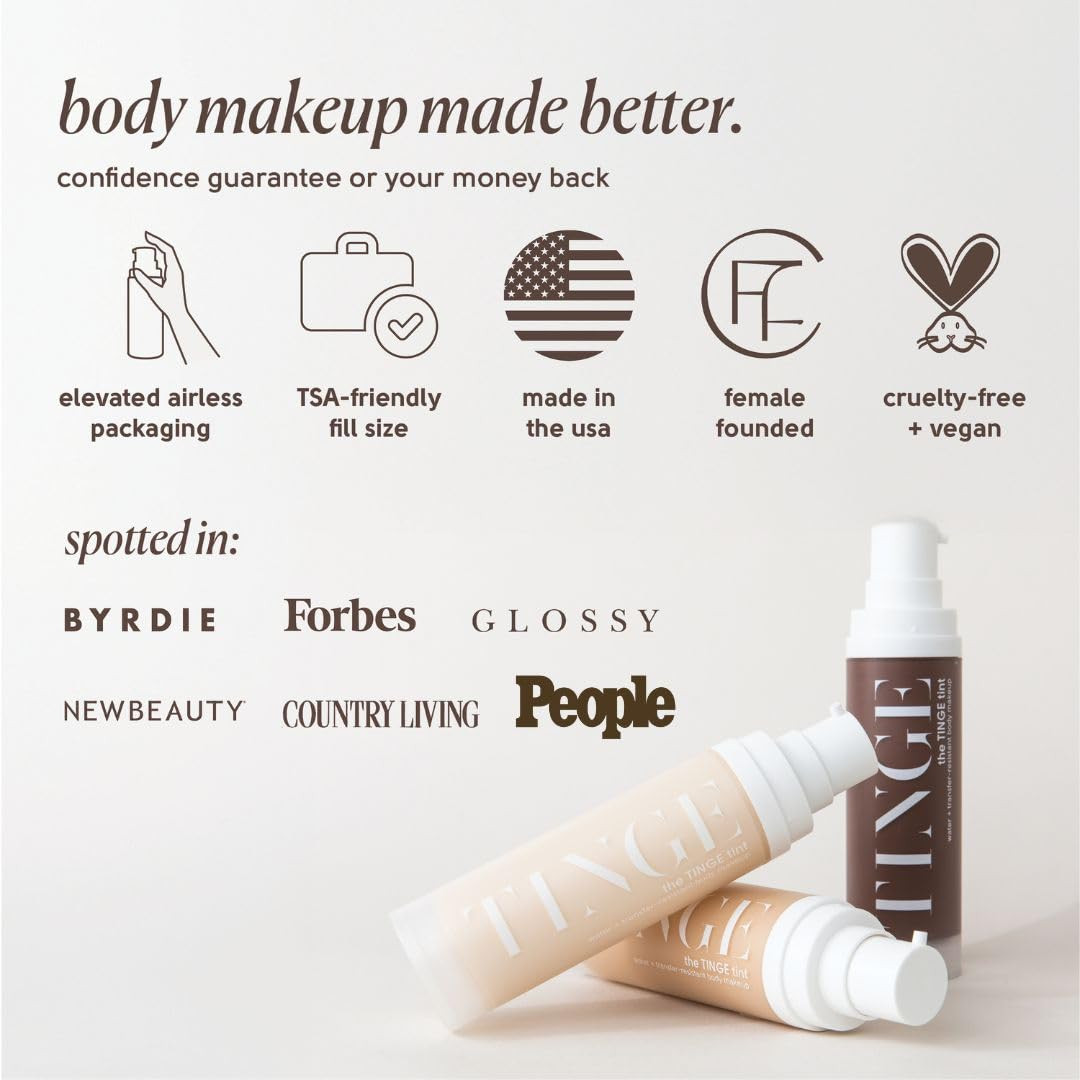Body Makeup, Water & Transfer Resistant, Medium Coverage Cream, Lasts up to 48 H