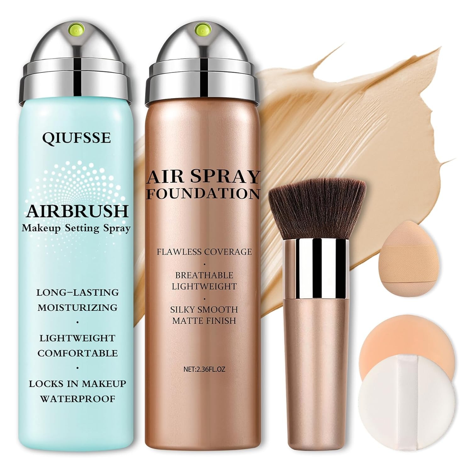 Magic Minerals Airbrush Foundation Spray and Matte Setting Spray for Makeup Long