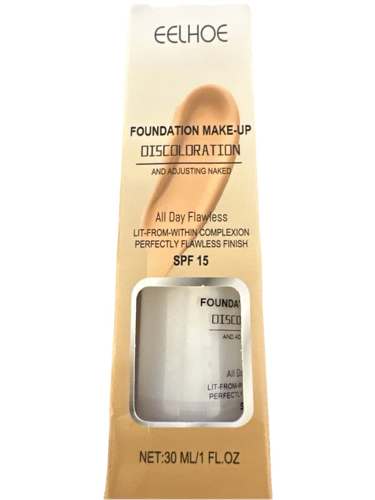 Color Changing Foundation 30ml White Skin Tone Correction Cream SPF15 Exp 9/27