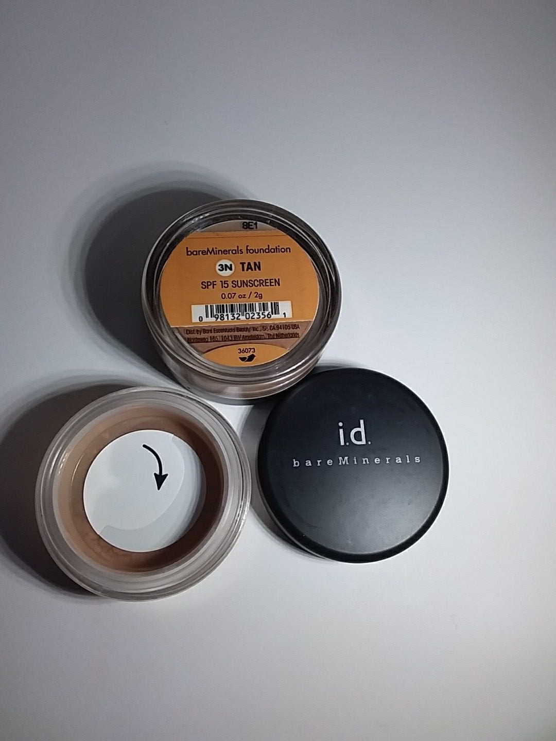 x2 Bare Minerals Original Foundation Tan 3N .07 oz / 2g