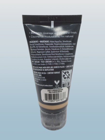 ULTA BEAUTY COMPLEXION CRUSH COVERAGE FOUNDATION LIGHT TO MEDIUM NEUTRAL 1OZ 2PC