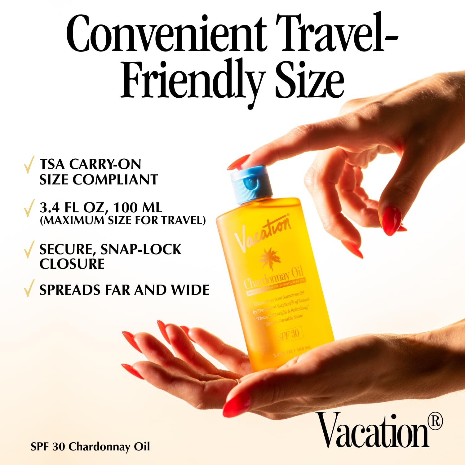 Vacation Chardonnay Oil SPF 30 & Air Freshener Bundle, 3.4 Fl Oz (Pack of 1)