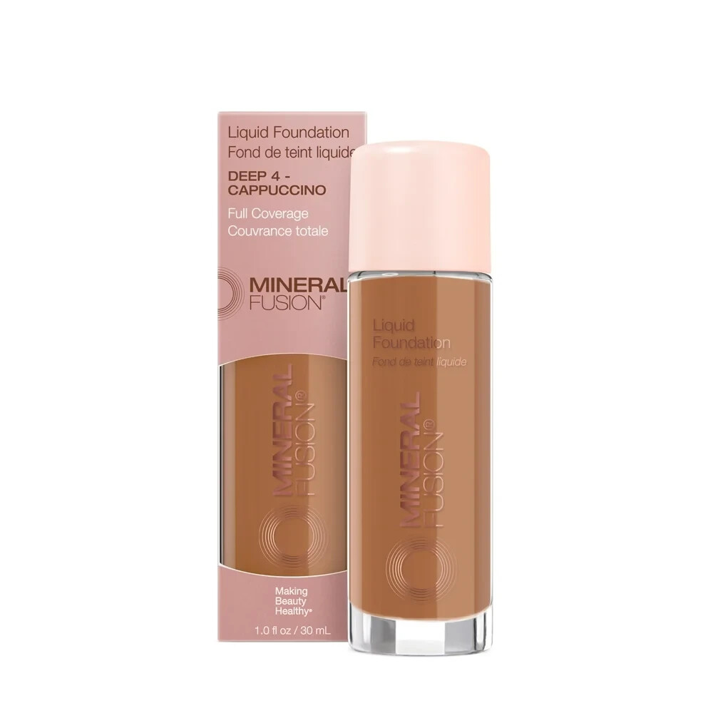 Mineral Fusion Liquid Foundation, Deep 4 Cappuccino, 1 Fl Oz