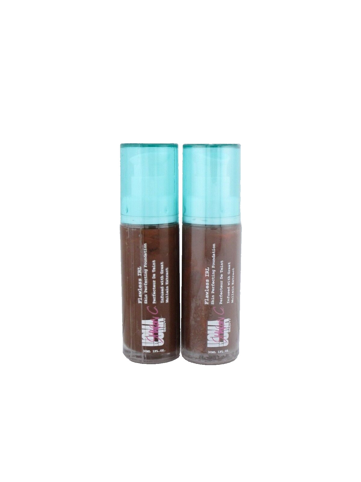 Uoma Flawless IRL Skin Perfecting Foundation, Black Pearl T2, 1 fl oz each, 2 ct