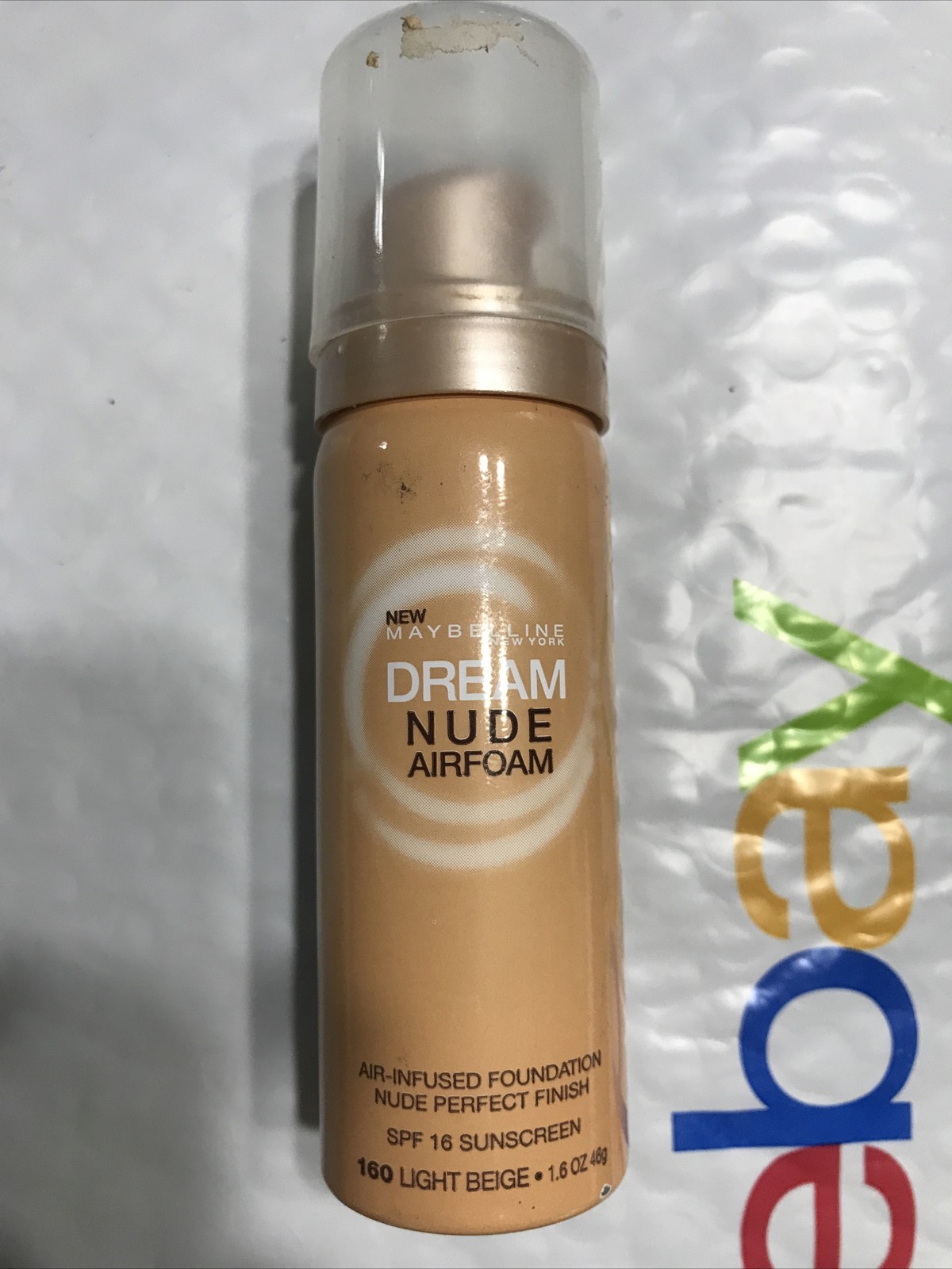 MAYBELLINE Dream Nude Air Foam Makeup 160 LIGHT BEIGE SPF16 DISCONT uns