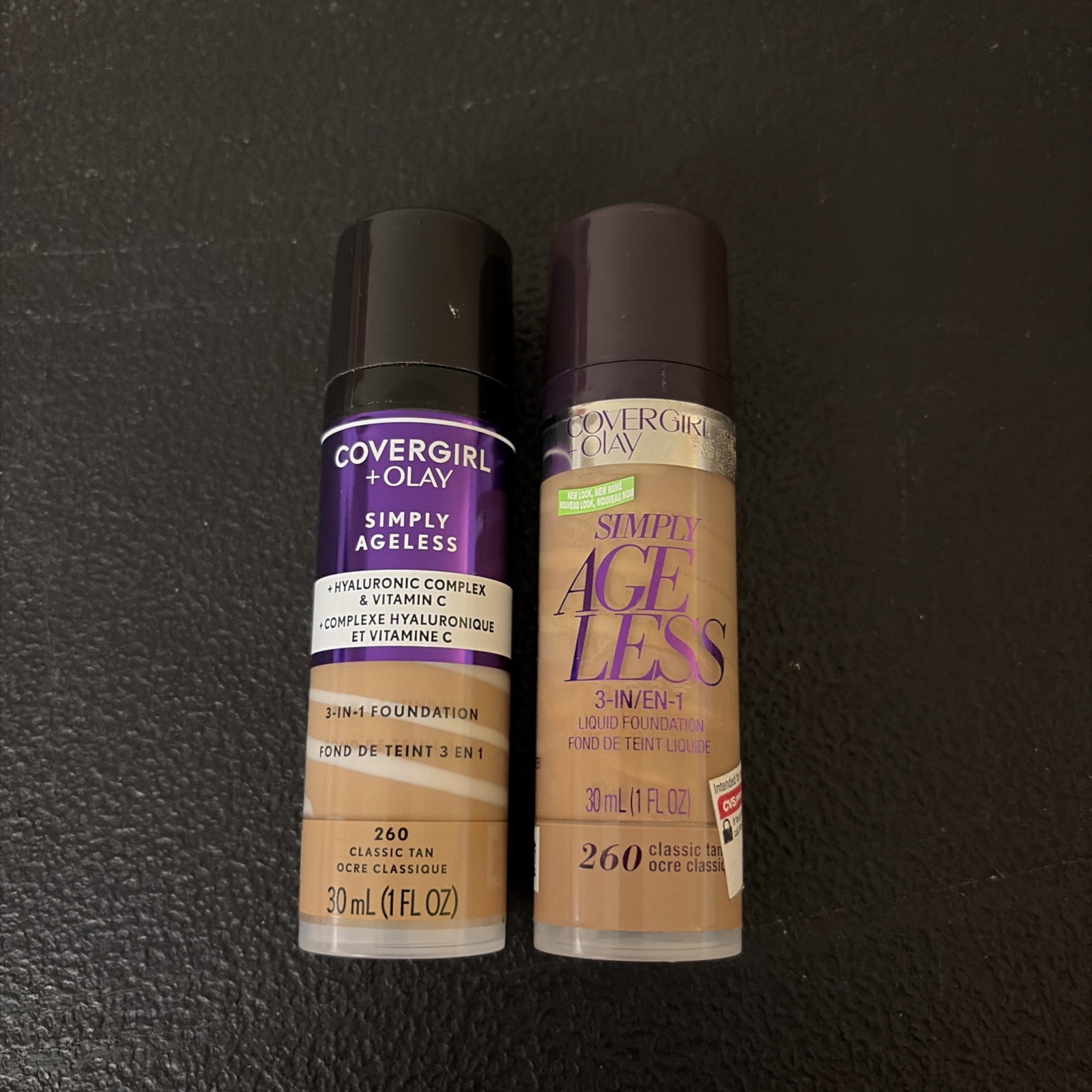 Covergirl + Olay Simply Ageless 3-In-1 Foundation 260 Classic Tan, (2-PACK!)