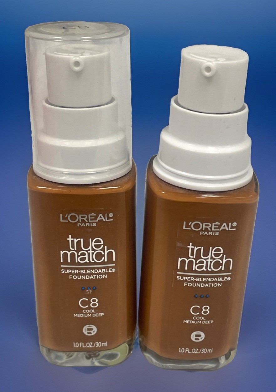 L’Oreal True Match Super-Blendable Foundation C8 Cool Medium Deep 2 Bottles Read