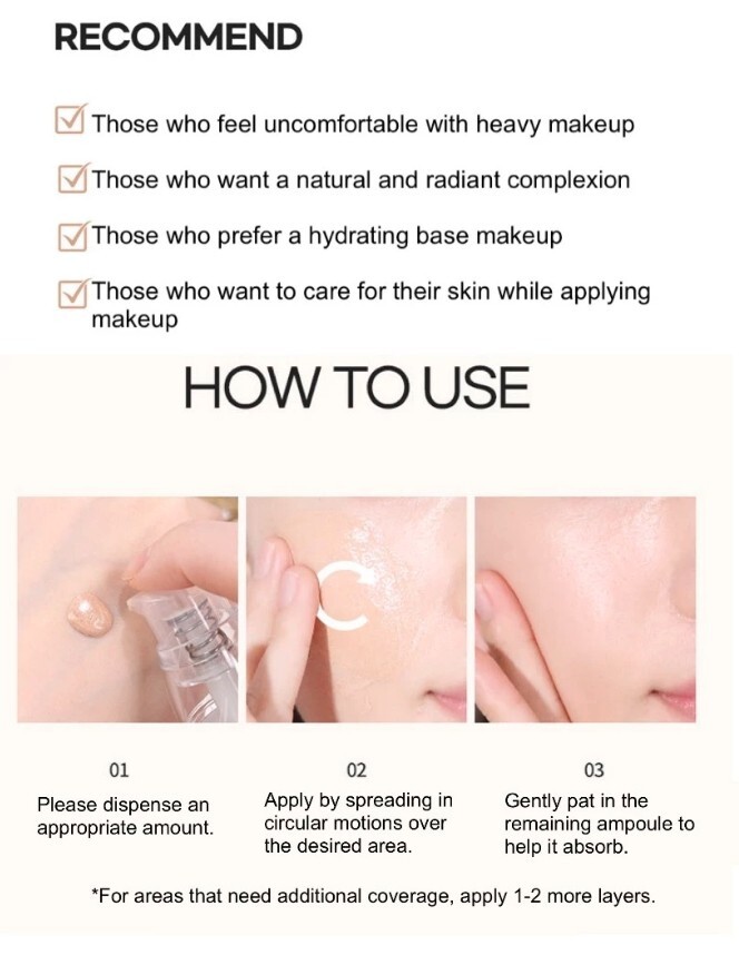 RIRE Ampoule Capsule Foundation 30ml #Natural Beige Moist Natural Cover Makeup