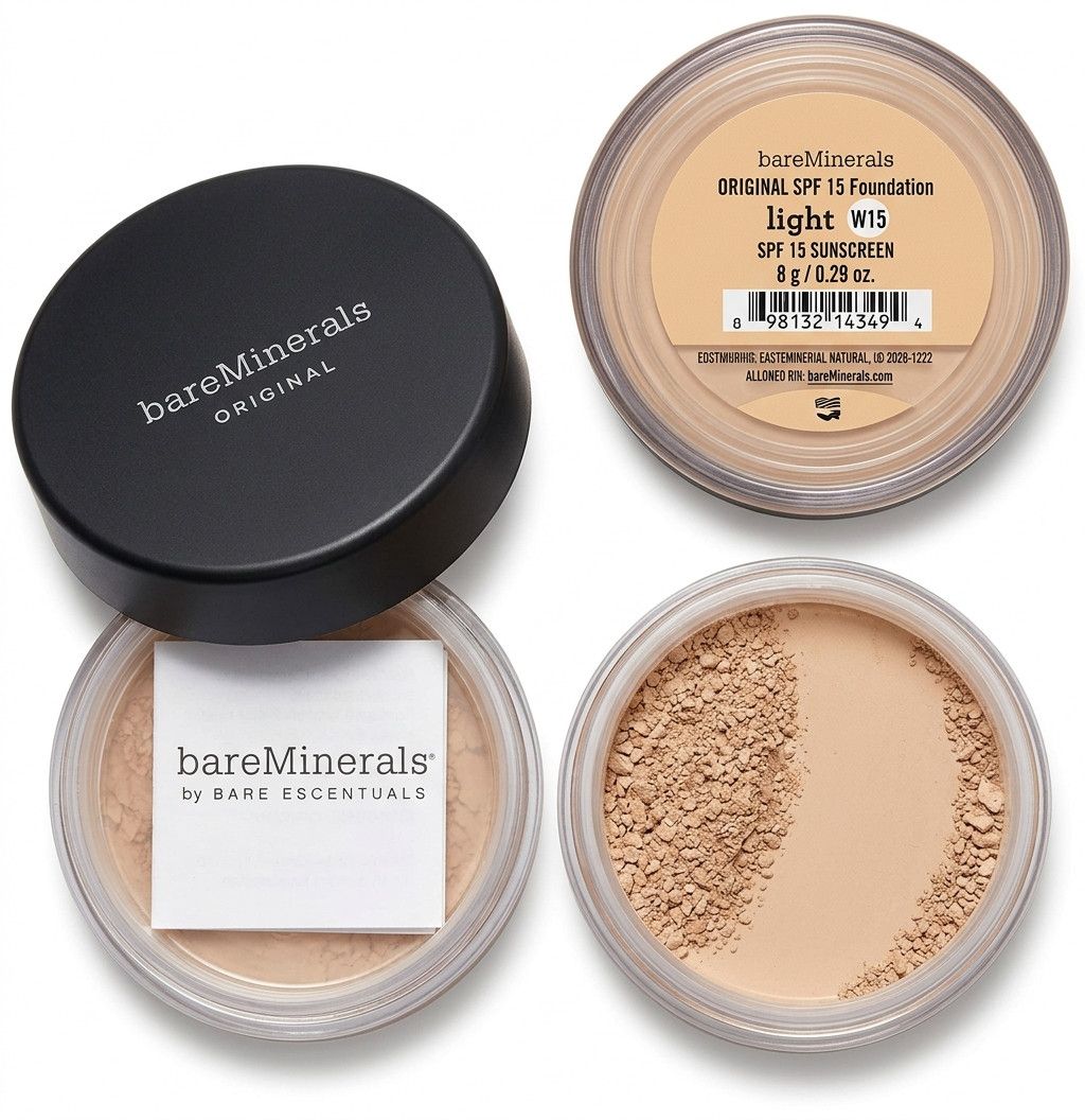 bareMinerals Original SPF 15 Foundation Light W15 Loose Powder Makeup 8g